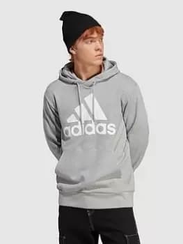 adidas Sportswear Essentials French Terry Big Logo Hoodie, Medium Grey Heather Size M Men