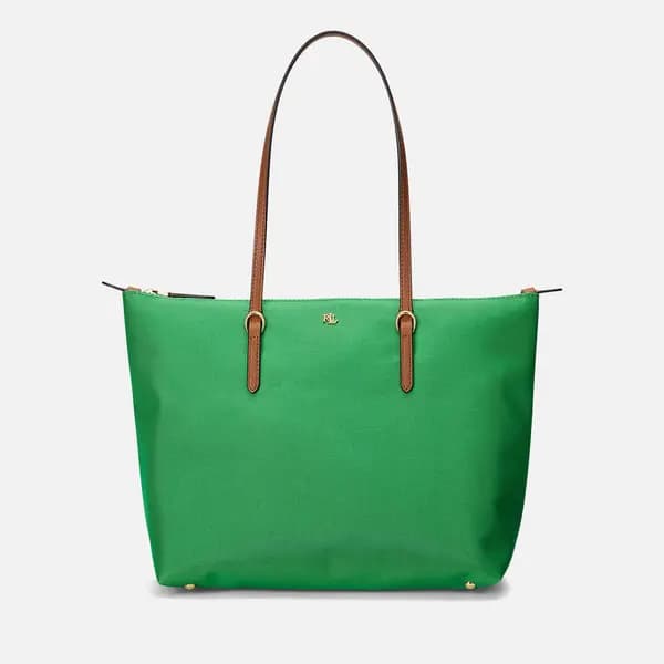 Lauren Ralph Lauren Keaton Medium Canvas Tote Bag Green female 431916737007