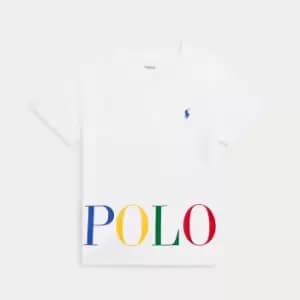 Ralph Lauren Boys Short Sleeve Multi Logo T-Shirt - White - 14-16 Years