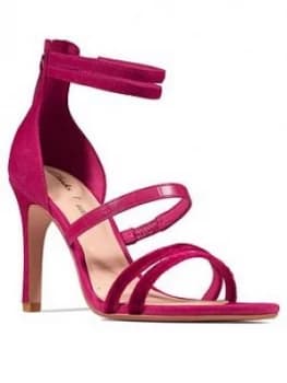 Clarks Curtain Strap Leather Heeled Occasion Sandal - Fuchsia
