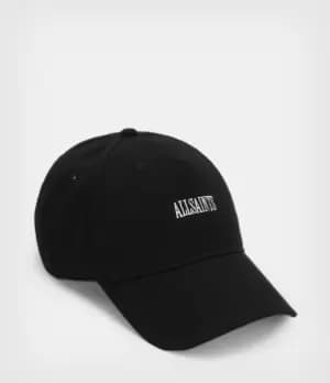 AllSaints Mens Axl Baseball Cap, Black/White