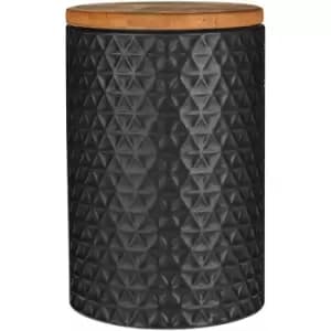 Geome Dolomite and Matt Black Tri Canister - Premier Housewares