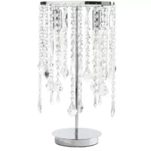 Onli Laila Crystal Glass Table Lamp, Chrome