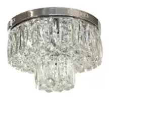 Lilou 6 Light Dual Mount Flush Ceiling Light Chrome Crystal