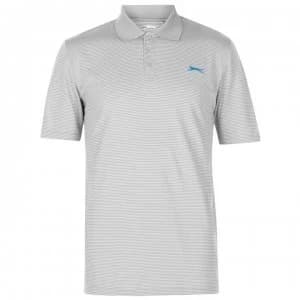 Slazenger Micro Stripe Golf Polo Shirt Mens - Grey