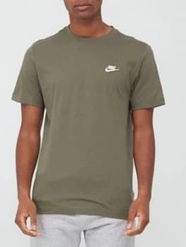 Nike Small Futura Club T-Shirt - Khaki