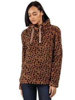 Regatta Hannelore Fleece Top - Leopard Print