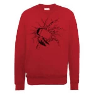Marvel Avengers Assemble Thor Lightning Sweatshirt - Red - L