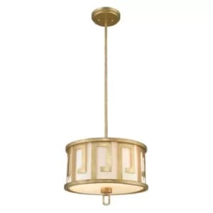 Lemuria 2 Light Medium Round Ceiling Duo-Mount Pendant Gold, E27