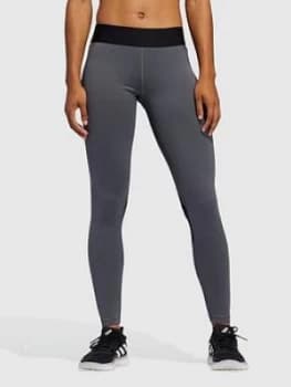 Adidas Tech-Fit Long Tights - Dark Grey Heather