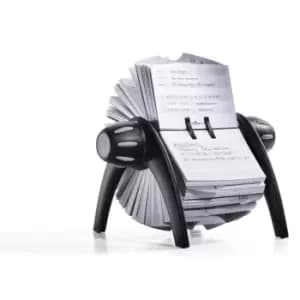 Durable Telindex Flip Rotary Stand Black, Pack of 1