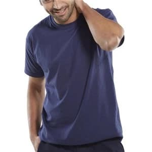Click Workwear T Shirt 150gsm Small Navy Blue Ref CLCTSNS Up to 3 Day
