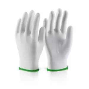 Polyester Knitted Liner Glove White Medium (Size 8)