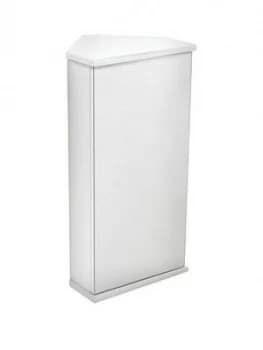 Lloyd Pascal Luna Hi Gloss Corner Bathroom Wall Cabinet - White