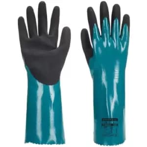 AP60B8RL - sz L Sandy Grip Lite Gauntlet - Blue/Black - Blue/Black - Portwest