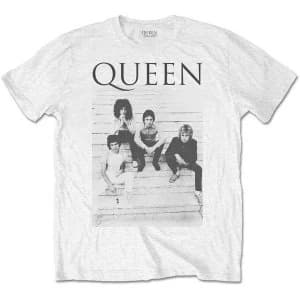 Queen - Stairs Mens Medium T-Shirt - White