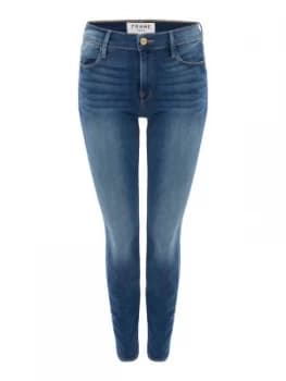 Frame Le High Skinny Jeans in Blainey Denim Mid Wash