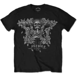 Guns N' Roses - Skeleton Guns Unisex Small T-Shirt - Black