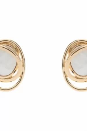 Ladies Karen Millen PVD rose plating Rhythmic Oval Stone Earring KMJ888-22-46
