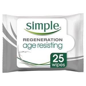 Simple Regeneration Age Resisting Cleansing Wipes 25s
