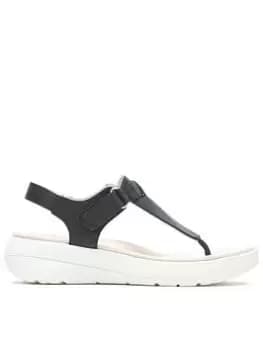 Hush Puppies Breathe Toe Post Sandals, Black, Size 8, Women