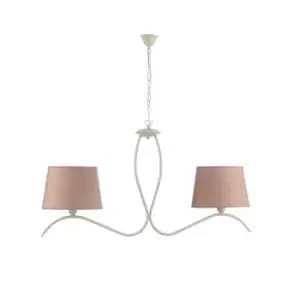 Zen Multi Arm Pendant Ceiling Light, Fabric Shades