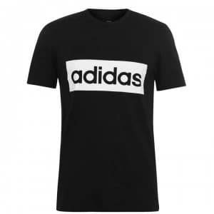 adidas Mens Basics Puff Box T-Shirt - Black/White