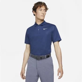 Nike Dri-FIT Victory Mens Printed Golf Polo - Navy/White