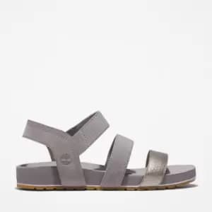 Timberland Malibu Waves Ankle-strap Sandal For Her In Grey Medium Grey, Size 3.5