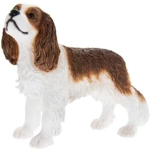 Cavalier King Charles Spaniel White & Tan Figurine By Lesser & Pavey