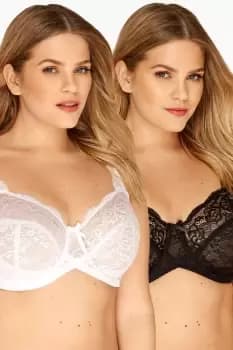 2 Pack Lace Wired Bras