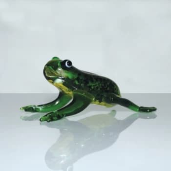 Objets d'Art Miniature Glass Ornament - Frog