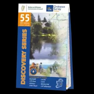 Map of County Kildare, Laois, Offaly and Wicklow: OSI Discovery 55