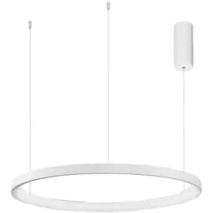 Merano - Aurora 78cm Integrated LED Pendant Ceiling Light Dimmable Sandy White Aluminium LED 60W 3600Lm 3000K