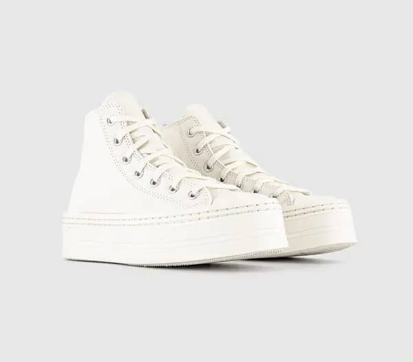 Converse Womens Chuck Taylor All Star Modern Lift Trainers Egret Natural, 4