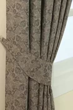 Vintage Floral Jacquard Curtain Tie Back Pair