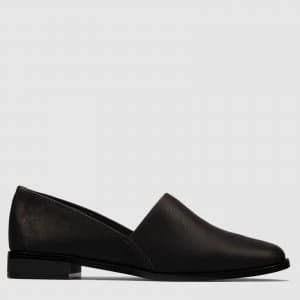 Clarks Womens Pure Easy Leather Flats - Black - UK 3