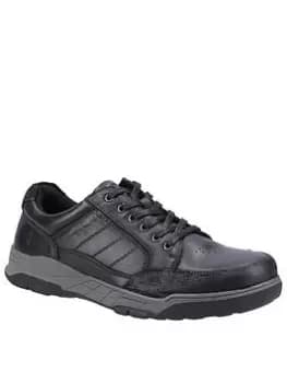 Hush Puppies Hush Puppie Finley Lace Up Trainer, Black, Size 11, Men