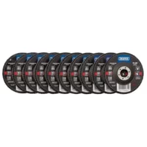 Draper Zirconium Oxide Flap Discs, 115 x 22.23mm, 80 Grit (Pack of 10)