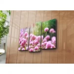 3PATK-8 Multicolor Decorative Canvas Painting (3 Pieces)