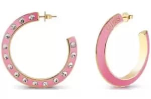 Guess UBE01498YGPK Womens Hoops Don't Lie Earrings Jewellery