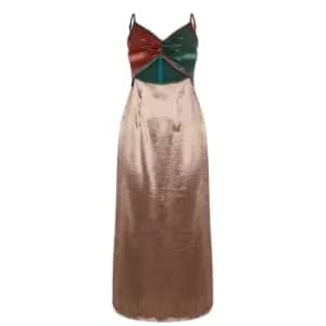Never Fully Dressed Spliced Tia Dress - Brown