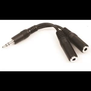 Sandberg 3.5mm Jack Splitter Cable, 2 x Audio Out, 5 Year Warranty
