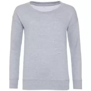 AWDis Hoods Womens/Ladies Girlie Fashion Sweatshirt (S) (Heather Grey)