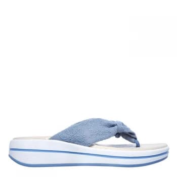 Skechers Upgrades Island Vibe Womens Flip Flops - Blue