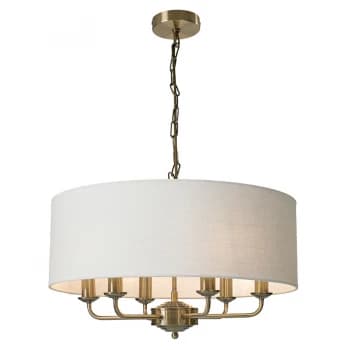 Robert Dyas Village At Home Grantham 6-Light Ceiling Light - Brass