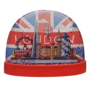 London Union Jack Large Glitter Snow Storm