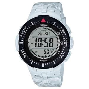 Casio PRO TREK Triple Sensor Version 3 TOUGH SOLAR Watch PRG-300CM-7 - White
