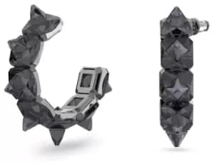 Swarovski 5613681 Chroma Grey Pyramid Crystal Hoop Earrings Jewellery