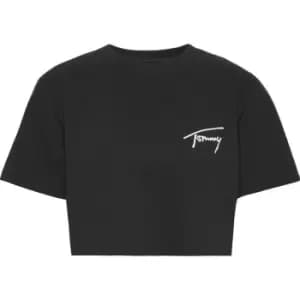 Tommy Jeans Super Crop Signature Tee - Black
